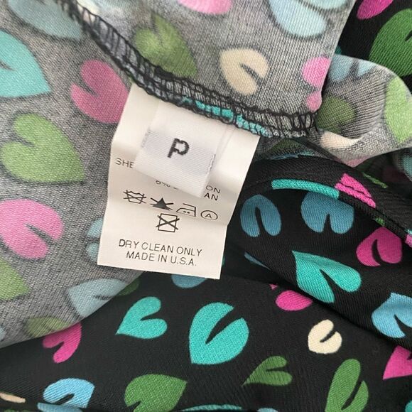 Helen Wang Hearts Wrap Front Dress Tunic Top Black - Picture 8 of 9